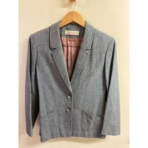 Vintage Pendleton Light Gray 100% Wool Blazer